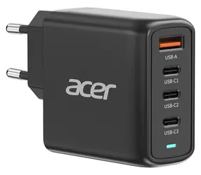 Acer GaN 100W PD Netzteil schwarz / Ladeadapter / 3x USB-C / 1x USB-A
