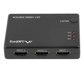 Lanberg / HDMI-Switch / 3 Eingänge - 1 Ausgang / 4K UHD / HDCP 2.2 / USB-Stromversorgung