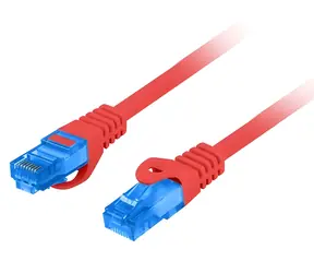 Lanberg S/FTP CAT6A 1m rot / Patchkabel / RJ45-RJ45 / LSZH