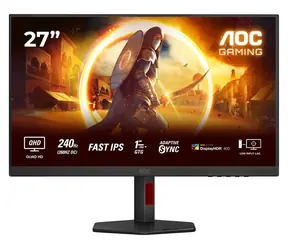 27" AOC Gaming Q27G4ZR, schwarz / Monitor / Schnelles IPS-Display / QHD / 260 Hz / 1 ms Reaktionszeit / HDMI + DisplayPort