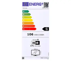 65" Samsung QE65Q7F Fernseher, schwarz / 4K / QLED / HDMI / USB / CI+ / LAN / WLAN / Bluetooth / DVB-T2 & C & S2 / 20-W-Lautsprecher