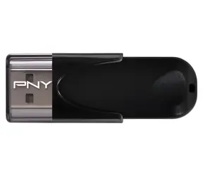 PNY Attaché 4 schwarz / USB-Stick / 64 GB / USB 2.0 / Lesegeschwindigkeit 25 MB/s