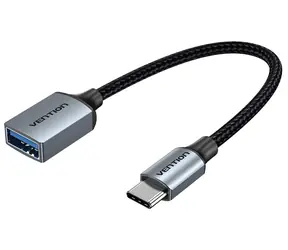 Vention / OTG-Kabel / USB-C (M) - USB-A 3.0 (F) / 0,15 m / grau / USB 3.2 Gen 1