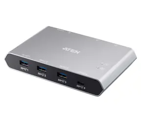 Aten 2x4 USB-C Gen2 / USB-Peripherie-Switch / 2 PCs / 4X USB-C / 10 Gbit/s