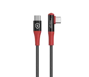 MicroConnect Safe Charge Winkelkabel mit USB-C-Anschluss / Winkelladekabel / USB-C auf USB-C