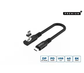 MicroConnect USB-C - USB-C-Kabel, schwarz, 0,15 m