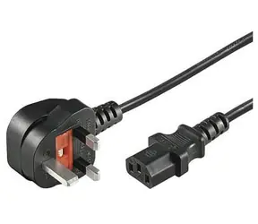 MicroConnect Netzkabel UK Typ G - C13 0,5 m schwarz / Netzkabel / Englischer Stecker