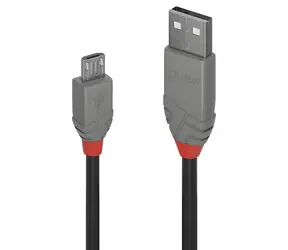 Lindy / USB-Kabel / USB A auf Micro-USB B / 5 m / Schwarz