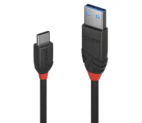 Lindy schwarz / USB-Kabel / USB-A auf USB-C / 1,5 m / 10 Gbit/s