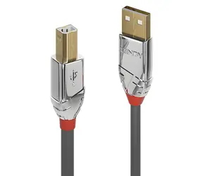 Lindy USB-A - USB-B 1m grau / USB-Kabel / USB 2.0 / 480 Mbit/s