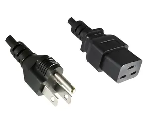MicroConnect Netzkabel US Typ B - C19 1,8 m schwarz / Netzkabel / Amerikanischer Stecker