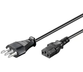 MicroConnect Netzkabel Italien Typ L - C13 5 m schwarz / Netzkabel / 250 V / 10 A