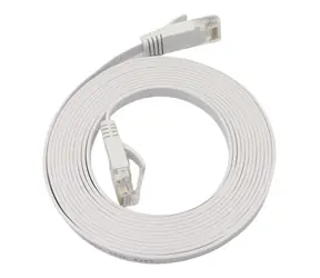 MicroConnect CAT6a U/UTP FLACH 1m weiß / Patchkabel