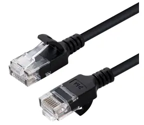MicroConnect schwarz / Patchkabel / Cat 6 U/UTP Slim / RJ45-RJ45 / 3 m