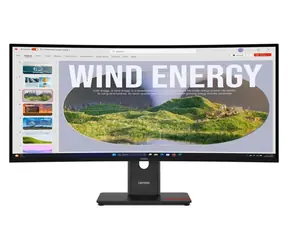 34" Lenovo ThinkVision T34WD-40 schwarz / Monitor / VA / 3440 x 1440 / 21:9 / 120 Hz / HDMI / DP