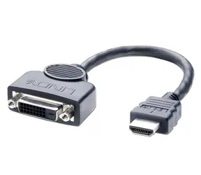 Lindy HDMI - DVI-D schwarz / Reduzierung / 0,2 m