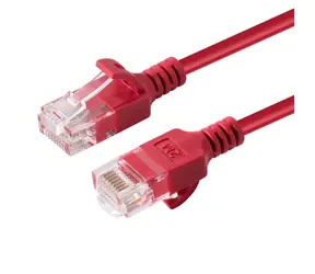 MicroConnect CAT6a U/UTP Slim 1m rot / Netzwerkkabel / RJ-45