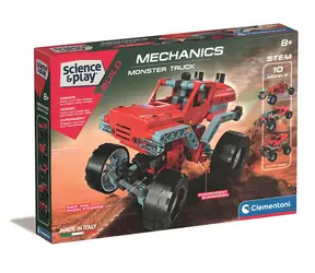 Clementoni Science&Play Mechanics Monster Truck / Bausatz / 200 Teile / 10 Modelle / ab 8 Jahren