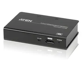 Aten 2- Port DisplayPort Splitter 4K Schwarz / DisplayPort Splitter / 2 Anschlüsse / 4K / 60 Hz