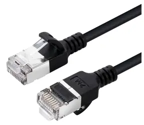MicroConnect CAT6a Slim schwarz / Netzwerkkabel / U/UTP / RJ-45 / 7,5 m / LSZH