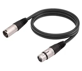 MicroConnect XLR-Kabel XLR (M) - XLR (F) schwarz / Symmetrisches Audiokabel / 10 m