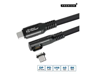 MicroConnect USB-C (M) - USB-C (M) 1m schwarzes USB-Kabel