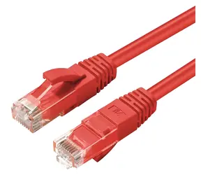MicroConnect CAT6a U/UTP 7,5 m rot / Patchkabel / RJ-45 / PoE / LSZH