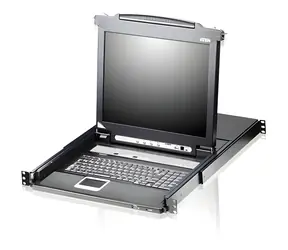 Aten LCD KVM-Switch, 8- Port , schwarz / KVM-Switch / 19" TFT-LCD / USB / LAN / 1920×1200 / 1 HE Rack