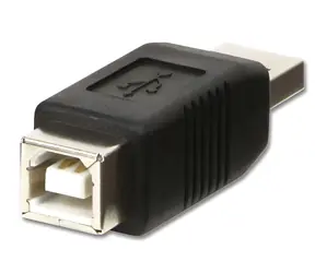 Lindy USB AB schwarz / Adapter / USB-A / USB-B