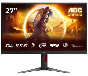 27" AOC 27G4HA Schwarz / Schnelles IPS-Display / 1920 x 1080 / 200 Hz / 300 cd/m / HDMI + DP / Repro / VESA