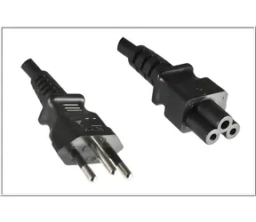MicroConnect Netzkabel Typ N-C5 (Brasilien), 1,8 m, schwarz / Brasilianischer Stecker