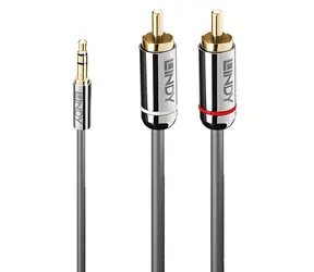 Lindy Cromo / Audiokabel / 3,5-mm-Klinkenstecker - 2x Cinch / 0,5 m / Anthrazit