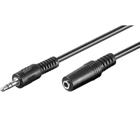 MicroConnect Audio-Verlängerungskabel schwarz / Audiokabel / 3,5-mm-Klinkenstecker (MF) / 20 m