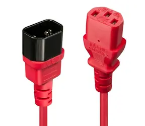 Lindy C14-C13 rot / Stromverlängerungskabel / 2 m