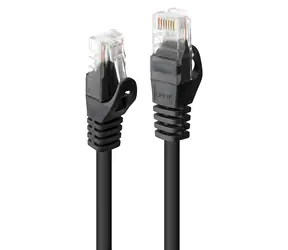 Lindy Black / Patchkabel / Cat 6 U/UTP / RJ45-RJ45 / 3 m