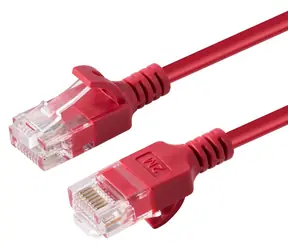 MicroConnect CAT6a U/UTP Slim 0,5 m rot / Patchkabel / RJ-45