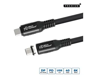 MicroConnect USB-C - USB-C 1 m schwarz / Kabel