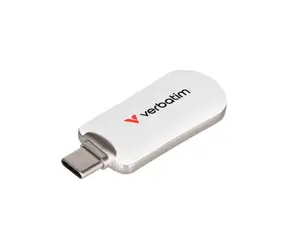 Verbatim Plectra 256 GB weiß / Flash-Speicher / USB-C 3.2 Gen 1 / bis zu 100 MB/s