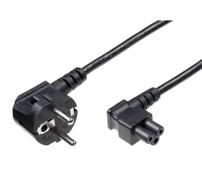 MicroConnect Netzkabel CEE 7/7 - C5 schwarz / Netzkabel / 1,8 m / 250 V / 2,5 A