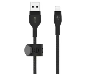 Belkin BOOST CHARGE Silikonkabel USB-A auf Lightning schwarz / 3M