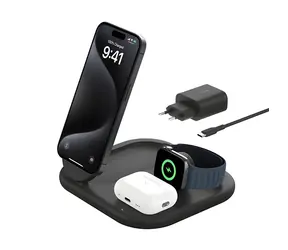Belkin 36W Qi2.0 schwarz / Kabelloses Ladegerät 3in1 / 15W / für iPhone, Apple Watch und AirPods