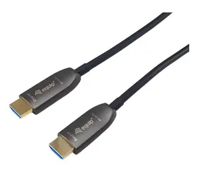 Equip mit HDMI 2.1 Active Optical Armored black / HDMI-Kabel / 100 m / 8K 60Hz / 48 Gbit/s