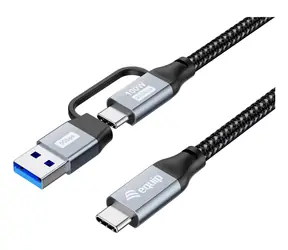 Equip: USB-C - USB-C/A schwarz / Kabel / USB 3.2 Gen 2x2 / PD 100W / 20 Gbit/s / 3 m