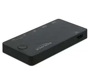 DeLock HDMI- und USB-C-Kabel, schwarz / KVM-Switch / 2x HDMI / 4K / 60Hz / USB 2.0