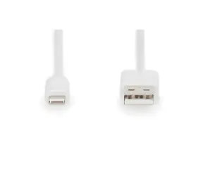 Digitus weiß / Datenkabel / Lightning (M) - USB-A (M) / MFi-zertifiziert / 1 m