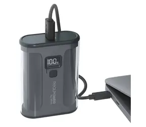 RealPower PB-10000 35W schwarz / Powerbank / 10.000 mAh / USB-C 35W PD / USB-A 18W QC 3.0