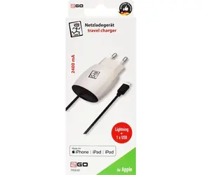 2GO weiß / Netzteil / Lightning + USB-A / 12 W / MFi-zertifiziertes Kabel