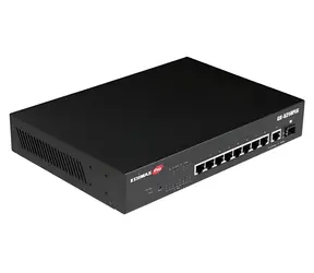 Edimax GS-5210PLG / 10- Port Managed Switch / 10/100/1000 Mbit/s / 8× PoE+ (30 W) / 100 W Budget / 1× SFP / 19" Rackmontage