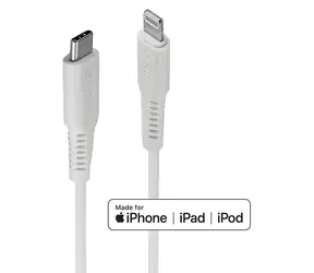 Lindy 2 m weißes Datenkabel / USB-C (Stecker) - Lightning (Stecker) / USB 2.0 / MFi-zertifiziert