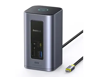 Baseus Air Spacemate 12-in-1 / Dockingstation / USB-C / 2x HDMI 4K 60Hz / 2x USB-C 10Gb/s / 2x USB-A / RJ-45 / SD